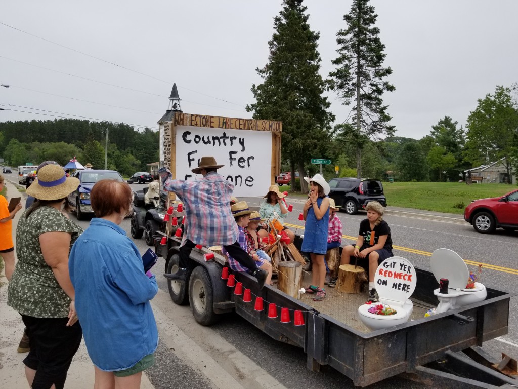 The Whitestone Lake Central School float in the Dunchurch Fall Fair Parade, August 18th, 2018